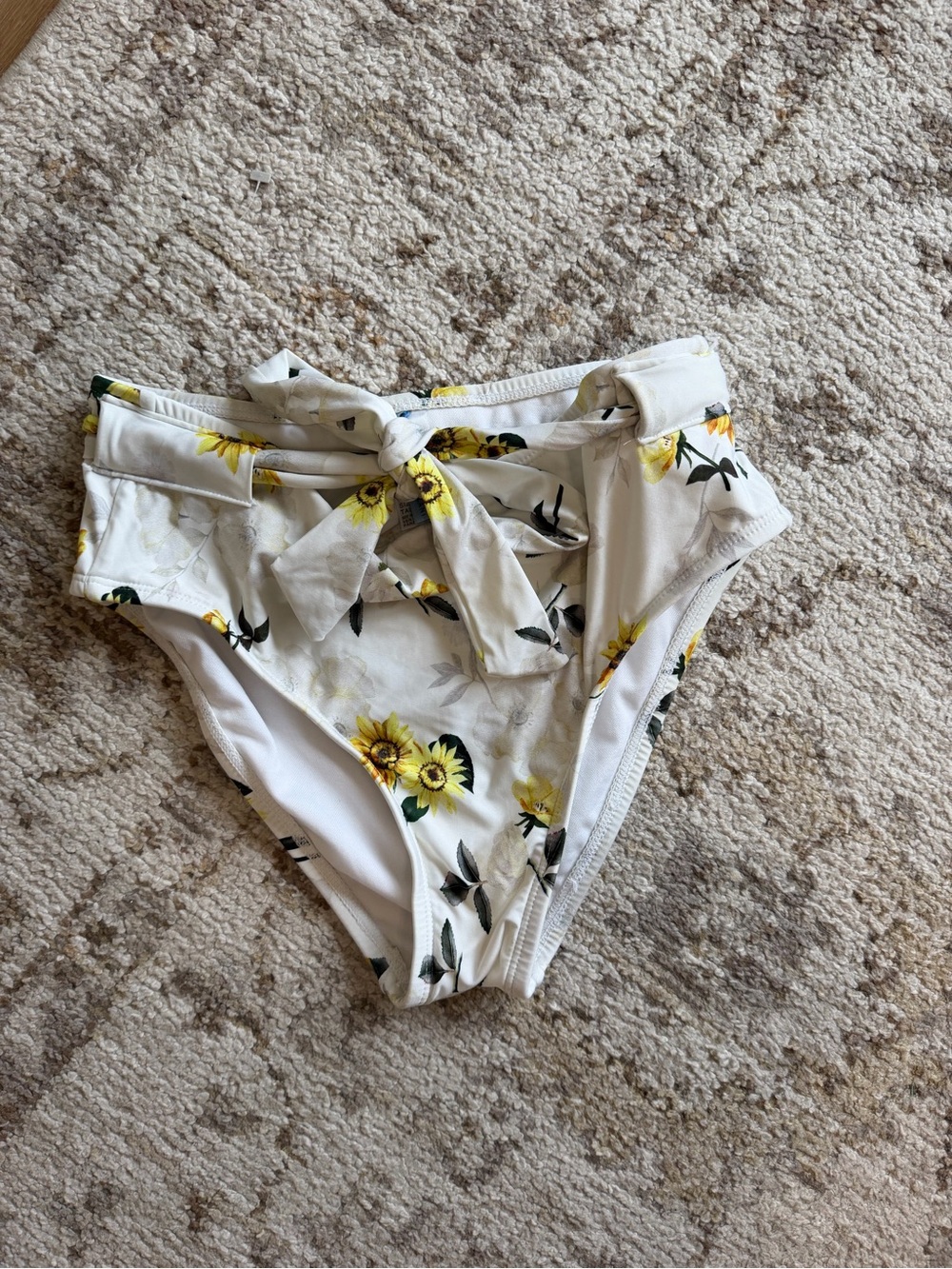 Antonio Melani White Floral Tie-Waist Bikini Bottoms
